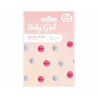 Dekoracje sali - Godan Girlanda B&G Kuleczki - Baby Girl 250 cm jasnoróżowa - miniaturka - grafika 1