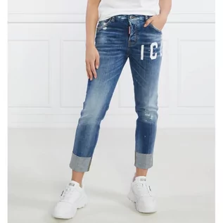 Spodnie damskie - Dsquared2 Jeansy Icon Cool Girl Crop | Cropped Fit - grafika 1