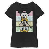 Koszulki dla dziewczynek - Disney Koszulka dziewczęca Crew Crop, Czarny, XL - miniaturka - grafika 1