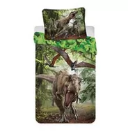 Pościel dla dzieci - Jerry Fabrics Pościel dziecięca 140x200 Park Jurajski dinozaury Jurassic World Green 7332 poszewka 70x90 - miniaturka - grafika 1