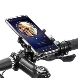 Uchwyt rowerowy RockBros 699-BK na kierownicę do telefonu na rower motor hulajnogę Czarny - Akcesoria rowerowe - miniaturka - grafika 2