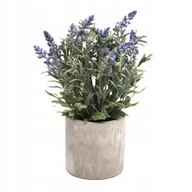 Sztuczne kwiaty - SZTUCZNA ROŚLINA LAWENDA W DONICZCE BETONOWEJ -DEKORACJA WNĘTRZ - miniaturka - grafika 1