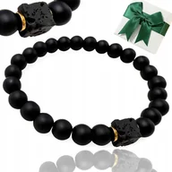 Bransolety męskie - Czarny Turmalin Bransoletka Męska Damska Kamień Naturalny Szczęście Ochrona - miniaturka - grafika 1