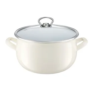 Ambition GARDEN GARNEK EMALIOWANY Z POKRYWKĄ 22 CM 5,7 L STAL WĘGLOWA 35163 - Zestawy garnków i patelni - miniaturka - grafika 1
