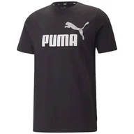 Koszulki męskie - Koszulka męska Puma ESS+ 2 Col Logo Tee czarno-biała 586759 61-S - miniaturka - grafika 1
