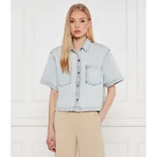 Koszule damskie - Guess Jeans Jeansowa koszula | Relaxed fit - miniaturka - grafika 1