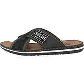 Klapki i japonki męskie - Rieker klapki męskie 21064, Czarny czarny antracyt 01, 46 EU - miniaturka - grafika 1