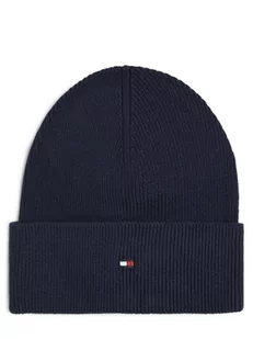 Tommy Hilfiger - Czapka damska z dodatkiem kaszmiru, niebieski - Czapki damskie - miniaturka - grafika 1
