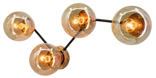 Lampa sufitowa z okrągłymi kloszami 8437/4 BL TR z serii IVO - Lampy sufitowe - miniaturka - grafika 1