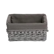 Pozostałe akcesoria do uprawy roślin - Koszyk szary z pomponami 30 x 21 x 13 cm szary - miniaturka - grafika 1