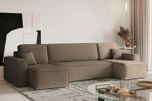 Sofa w kształcie U BEST narożnik tkanina Neve brązowy - Narożniki - miniaturka - grafika 1