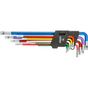 Topex Klucze Torx kpl 9 szt. kolorowe 35D969 - Klucze i nasadki - miniaturka - grafika 1