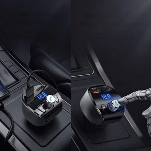 Joyroom transmiter FM Bluetooth 5.0 MP3 micro SD ładowarka samochodowa 2x USB 18 W 3 A Quick Charge 3.0 czarny (JR-CL02) - Transmitery FM - miniaturka - grafika 6