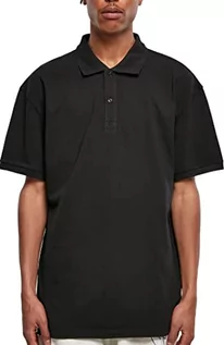 Koszule męskie - Urban Classics Męska koszula polo oversize, czarna, S - grafika 1