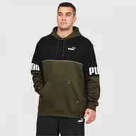 Bluzy sportowe męskie - Bluza Męska Puma z Kapturem Bawełniana Ocieplana Kangurka 849807-70 - miniaturka - grafika 1