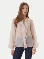 Bluzki damskie - Guess Bluzka W6GH28 W1844 Beżowy Regular Fit - miniaturka - grafika 1