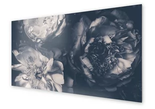 Panel kuchenny HOMEPRINT Trzy piwonie w szarościach 140x70 cm - Dekoracje domu - miniaturka - grafika 1