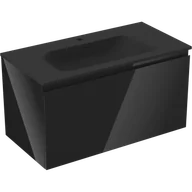 Szafki łazienkowe - Mexen Orio szafka łazienkowa 90 cm z umywalką Vela, 1 szuflada, czarna połysk/czarna mat - 91A10-09047-1-BF70-W23M71 - miniaturka - grafika 1