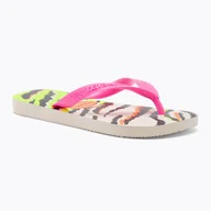 Klapki i japonki damskie - Japonki damskie Havaianas Top Animals beige/pink - miniaturka - grafika 1