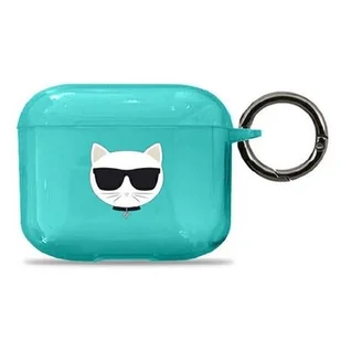 Apple Karl Lagerfeld Etui Karl Lagerfeld KLA3UCHFL AirPods 3 cover niebieski/blue Choupette KLD570BLU - Akcesoria do słuchawek - miniaturka - grafika 1