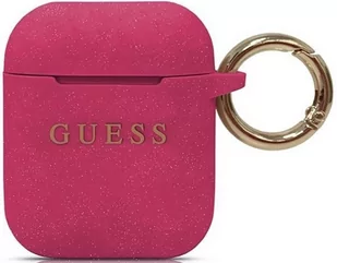 GUESS Guess Silicone Case etui do AirPods (Fuksja) GUACCSILGLFU - Akcesoria do słuchawek - miniaturka - grafika 4