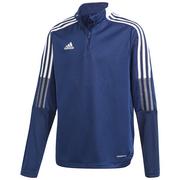 Odzież sportowa dziecięca - Bluza dla dzieci adidas Tiro 21 Training Top Youth granatowa - miniaturka - grafika 1