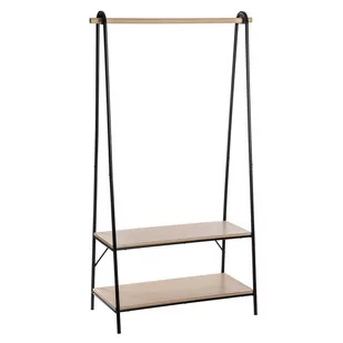 Stojak na wieszaki z ubraniami, wolnostojący, z dwiema półkami GARMENT RACK JANO - Półki łazienkowe - miniaturka - grafika 1