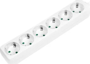 LogiLink 6 gniazd 1.5m biała - Listwy zasilające - miniaturka - grafika 1