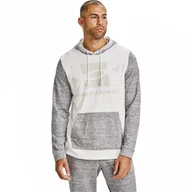 Bluzy sportowe męskie - Męska bluza treningowa nierozpinana z kapturem Under Armour - szara - UNDER ARMOUR - miniaturka - grafika 1