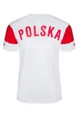 Koszulki sportowe męskie - Koszulka męska w serek (karo) z nadrukiem Polska Polski dla kibica L - miniaturka - grafika 1