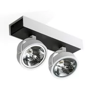 Lampy sufitowe - Azzardo Lampa przysufitowa MAX 2 12V GM4206-12V White/Black metal / aluminium IP20 - miniaturka - grafika 1