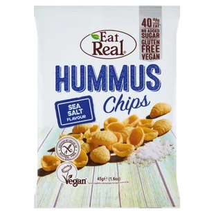 Eat Real Chipsy z ciecierzycy o smaku soli morskiej - 45 g - Chipsy - miniaturka - grafika 1