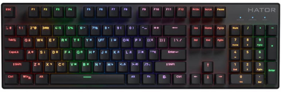 SilentiumPC Hator HTK204UA Icefall Mecha Rainbow 104 Bezprzewodowa Gry klaviatura ENG/UA/RU