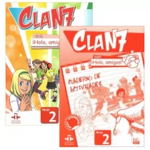 Clan 7 con Hola, amigos! 2. Podręcznik i zeszyt ćwiczeń do języka hiszpańskiego - Książki do nauki języka hiszpańskiego - miniaturka - grafika 1