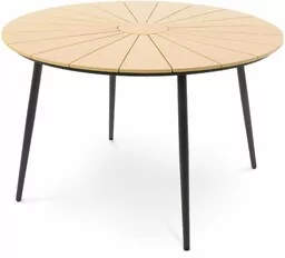 Stół ogrodowy okrągły 120 cm Palermo - Beżowy - Stoły ogrodowe Stół ogrodowy okrągły 120 cm Palermo - Beżowy - Stoły ogrodowe - miniaturka - grafika 1