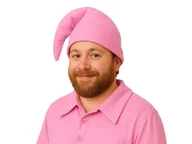 Dodatki do strojów karnawałowych - Czapka skrzata smerfa różowa - 1 szt. - miniaturka - grafika 1