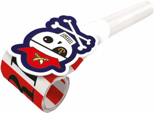 Amscan Gwizdki rozwijane Mapa Piracka - 8 szt. 9909921 - Urodziny dziecka - miniaturka - grafika 2