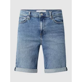 Spodenki męskie - Szorty jeansowe o kroju Slim Fit z dodatkiem streczu - CK Calvin Klein - grafika 1
