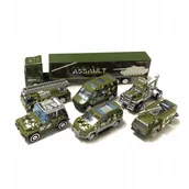 Samochody i pojazdy dla dzieci - ZESTAW 3 AUTEK WOJSKOWYCH MILITARNYCH WYTRZYMAŁYCH REALISTYCZNYCH - miniaturka - grafika 1