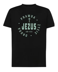 Koszulka Jezus Prawda Życie Droga Jan 14:6 Katolicka Czarny M - Koszulki i topy damskie Koszulka Jezus Prawda Życie Droga Jan 14:6 Katolicka Czarny M - Koszulki i topy damskie - miniaturka - grafika 1