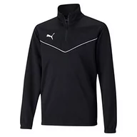 Bluzy dla chłopców - PUMA Bluza chłopięca Teamrise 1/4 Zip Top Jr czarny Puma Black-puma White 116 - miniaturka - grafika 1