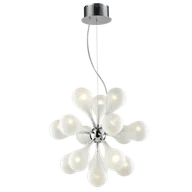Lampy sufitowe - Inne Szklana LAMPA wisząca LAMP 299/15 designerska OPRAWA zwis łezka kropla ferrara biała LAMP 299/15 - miniaturka - grafika 1
