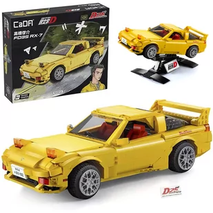 CaDA zestaw klocków konstrukcyjnych żółta Mazda RX-7 manga Initial-D 14065  14065-uniw - Zabawki konstrukcyjne - miniaturka - grafika 1