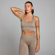 Biustonosze - Damski bezszwowy stanik sportowy z kolekcji Shape MP – Light Taupe - L - miniaturka - grafika 1