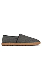 Espadryle męskie - Tommy Hilfiger Espadryle Hilfiger Chambray Espadrille FM0FM05391 Czarny - miniaturka - grafika 1