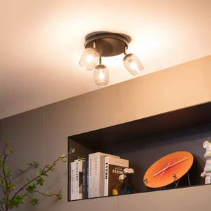 Spot Lindby Katjana, 3-punktowy, Ø 20 cm, przydymione szkło - Lampy sufitowe - miniaturka - grafika 2