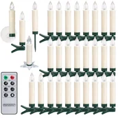 Oświetlenie świąteczne - Lampki Choinkowe 30x LED Pilot 52cz. Bezprzewodowe Białe - miniaturka - grafika 1