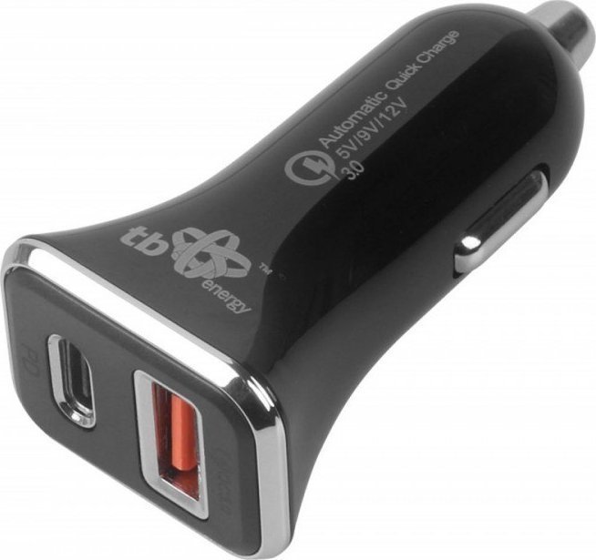 Ładowarka TB Ładowarka samochodowa uniwersalna USB A+C QC