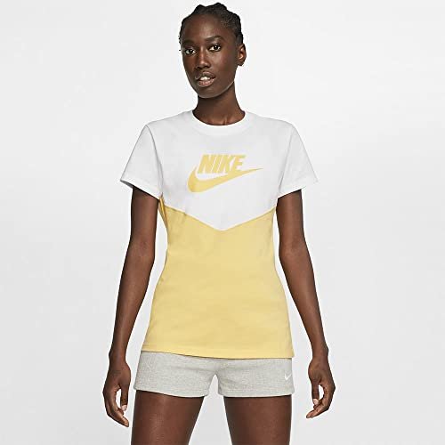 Nike Damska koszulka Hrtg Top Biały/złoty topaz/złoto topazowe M