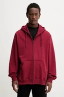 Bluzy męskie - Vans bluza bawełniana męska kolor bordowy z kapturem gładka VN000P5ABRD1 - miniaturka - grafika 1